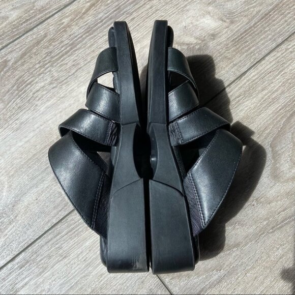 Rockport Square Toes Foam Insole Leather Slippers Sandals - Picture 7 of 14